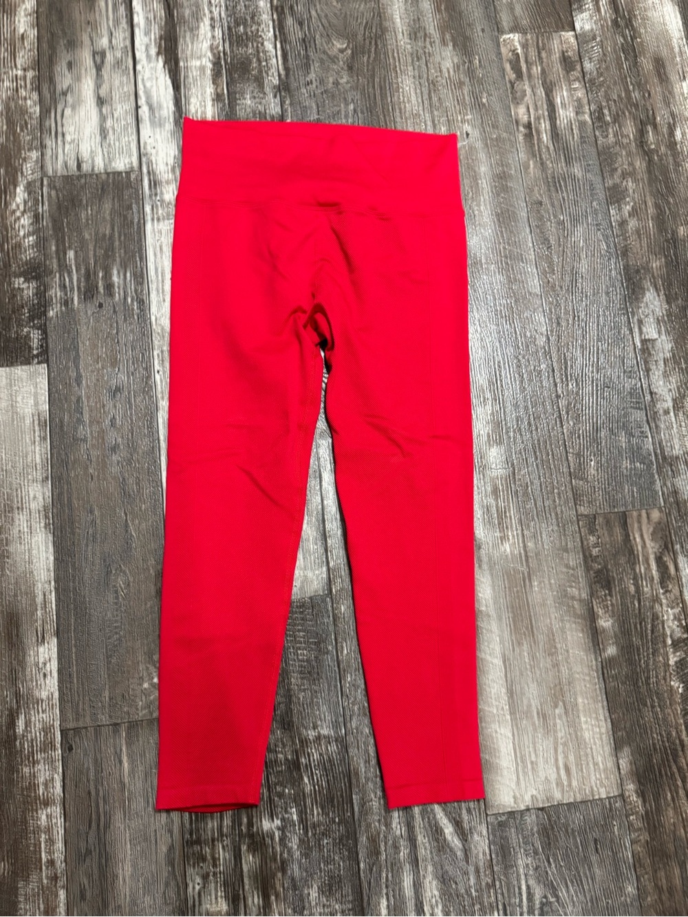 Red High-Waist Active Leggings